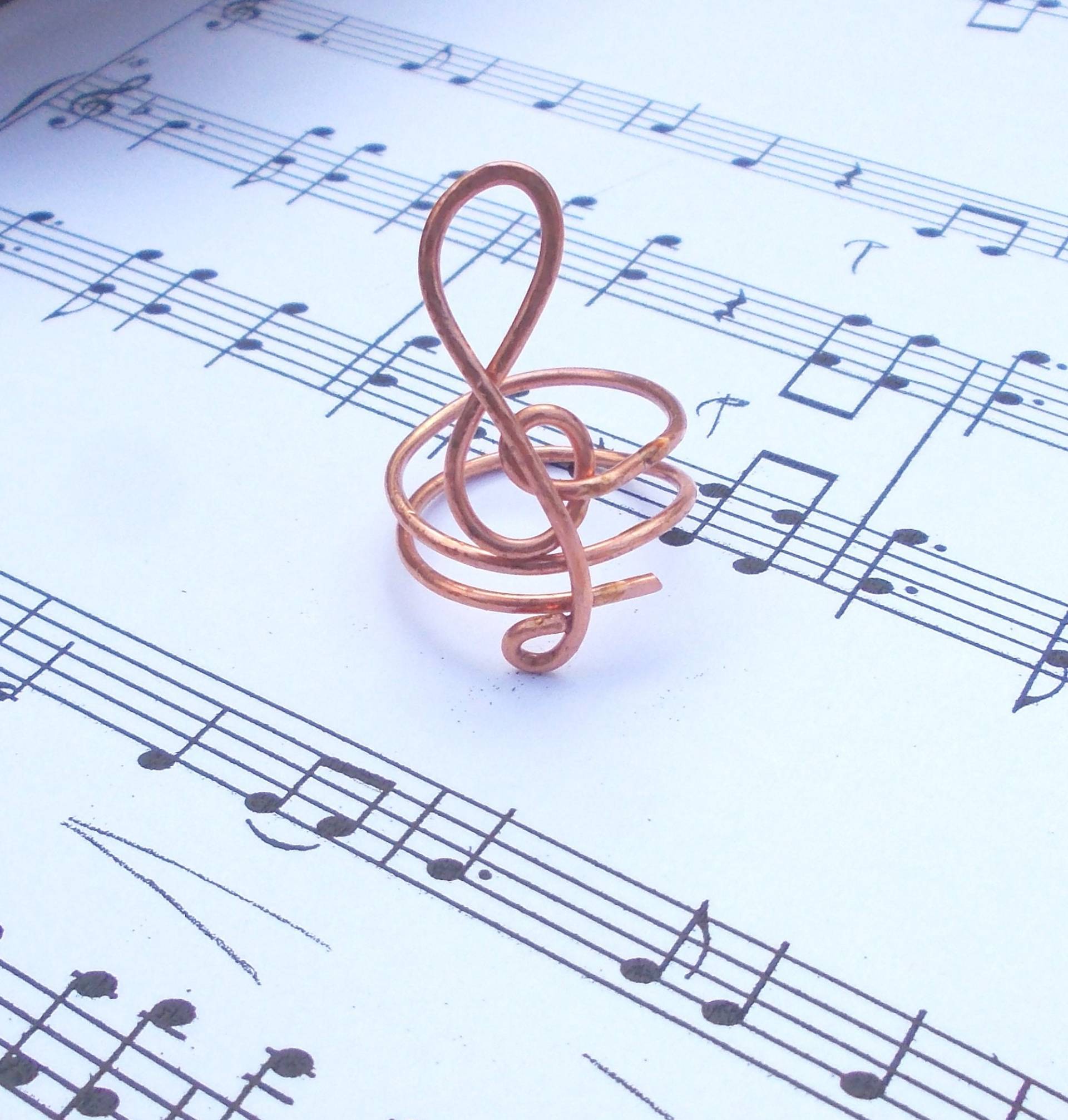 Violinschlüssel Kupfer Ring Violinschlüssel Kupfer Ring von LullasJewelry