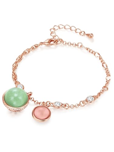 Lulu Jane Damen Armband aus Metall-Legierung verziert mit Kristallen roségold von Lulu & Jane