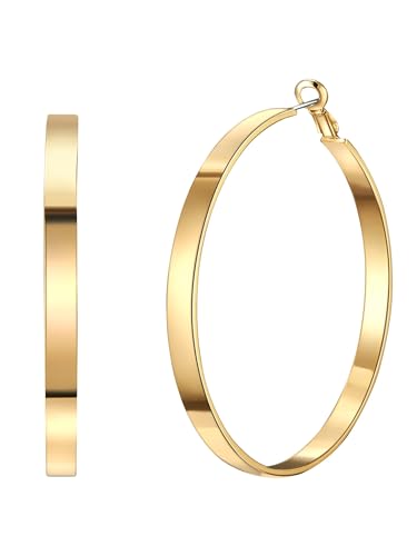 Lulu Jane Damen Creolen Metall-Legierung gelbgold Modeschmuckohrcreolen von Lulu & Jane