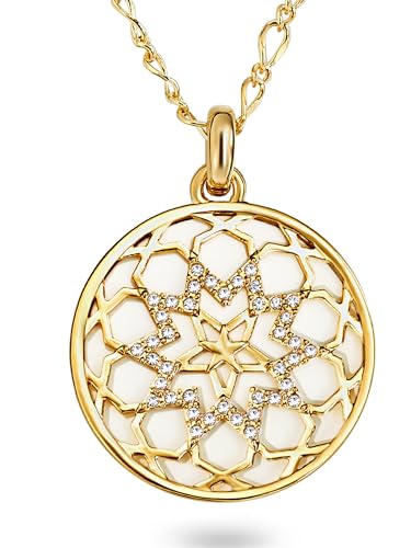 Lulu Jane Damen Kette aus Metall verziert mit Kristallen von Lulu & Jane