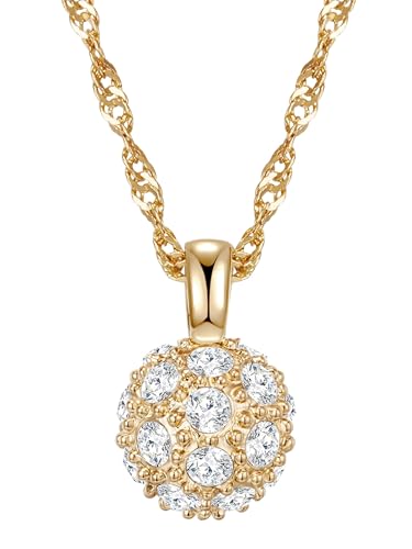 Lulu Jane Damen Kette aus Metall verziert mit Kristallen von Lulu & Jane