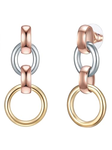 Lulu Jane Damen Ohrhänger Metall-Legierung roségold Modeschmuckohrhänger von Lulu & Jane