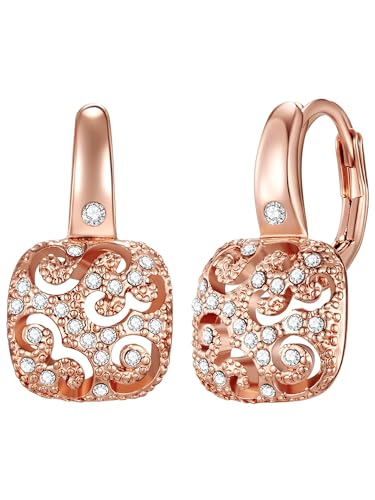 Lulu Jane Damen Ohrhänger aus Metall verziert mit Kristallen von Lulu & Jane