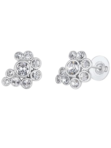 Lulu Jane Damen Ohrringe aus Metall-Legierung verziert mit Kristallen Ohrstecker silber von Lulu & Jane