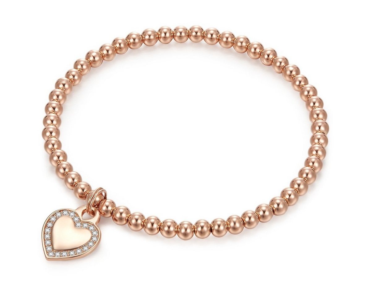 Lulu & Jane Armband Armband roségold Zirkonia weiß von Lulu & Jane