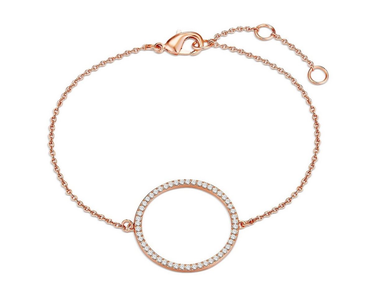 Lulu & Jane Armband Armband roségold verziert mit Kristallen von Swarovski® weiß von Lulu & Jane