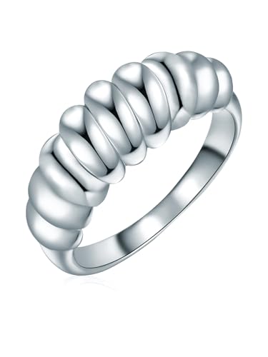 Lulu & Jane Damen Ring aus Metall Silber-Optik Modeschmuckring von Lulu & Jane