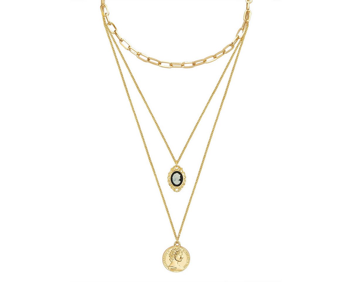 Lulu & Jane Gliederkette AV116 (1-tlg), mit Medaillon/Münze von Lulu & Jane