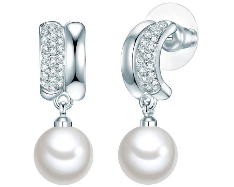 Lulu & Jane Paar Creolen Set: AV227 (2-tlg), mit Glas von Lulu & Jane