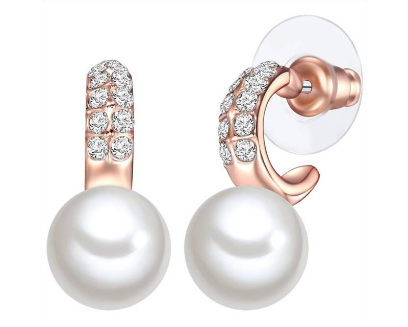 Lulu & Jane Paar Creolen Set: AV228 (2-tlg), mit Glas von Lulu & Jane