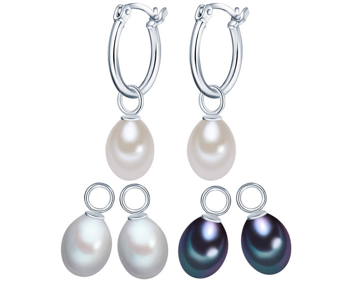 Lulu & Jane Paar Creolen Set: LJ56 (2-tlg), Sterling Silber von Lulu & Jane