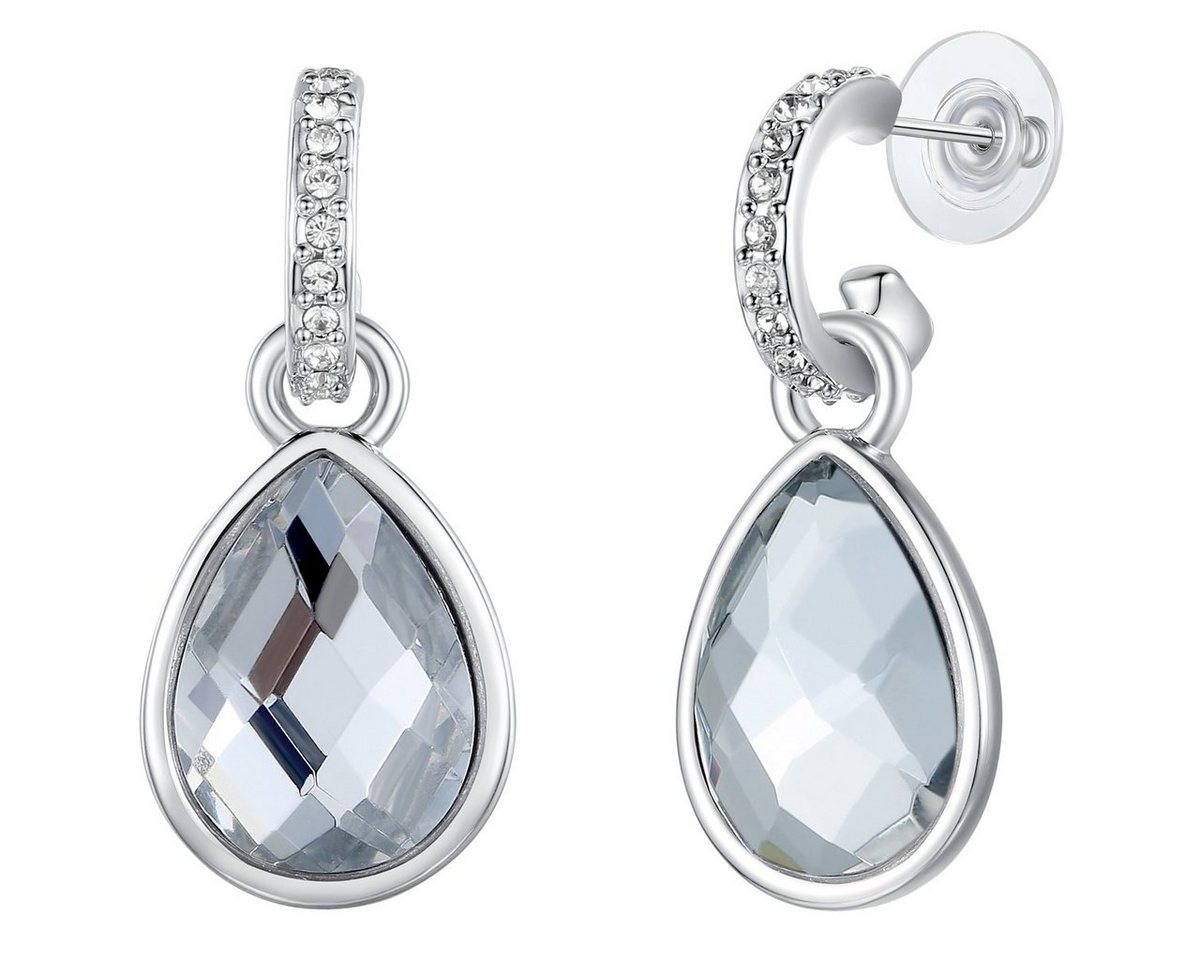 Lulu & Jane Paar Ohrhänger Ohrhänger verziert mit Kristallen von Swarovski® weiß Glaskristall weiß von Lulu & Jane