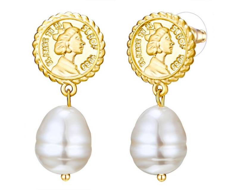 Lulu & Jane Paar Ohrhänger Set: AV122 (2-tlg), mit Münze von Lulu & Jane