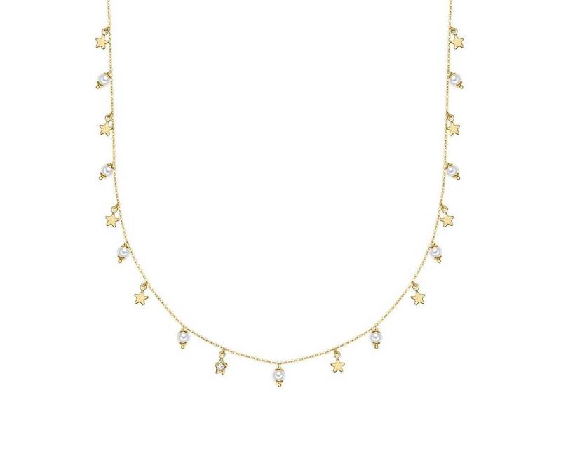 Lulu & Jane Perlenkette Stern gelbgold, mit Stern von Lulu & Jane