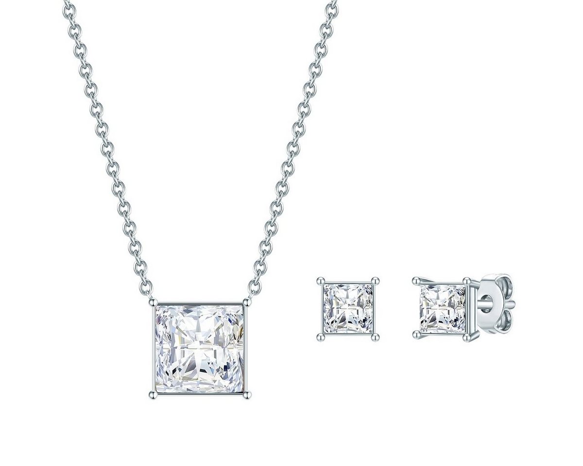 Lulu & Jane Schmuckset silber (3-tlg), verziert mit Kristallen von Swarovski® von Lulu & Jane