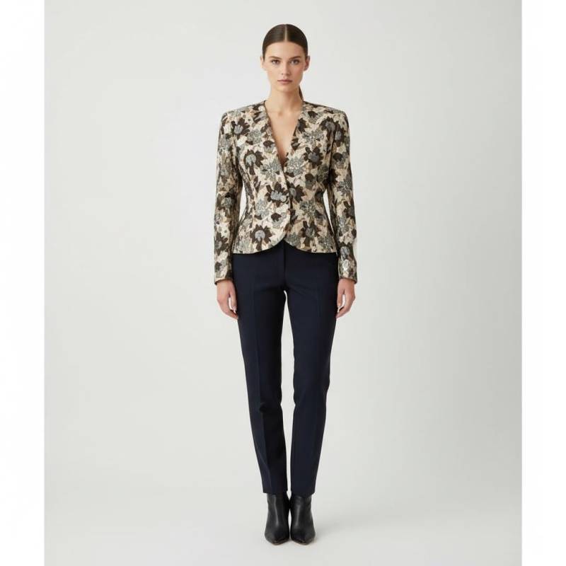 Vintage 1980S Reldan Gold Bronze Floral Blazer Uk Größe 10 Vintage 1980S Reldan Gold Bronze Floral Blazer Uk Größe 10 von LuluBrandyVintage