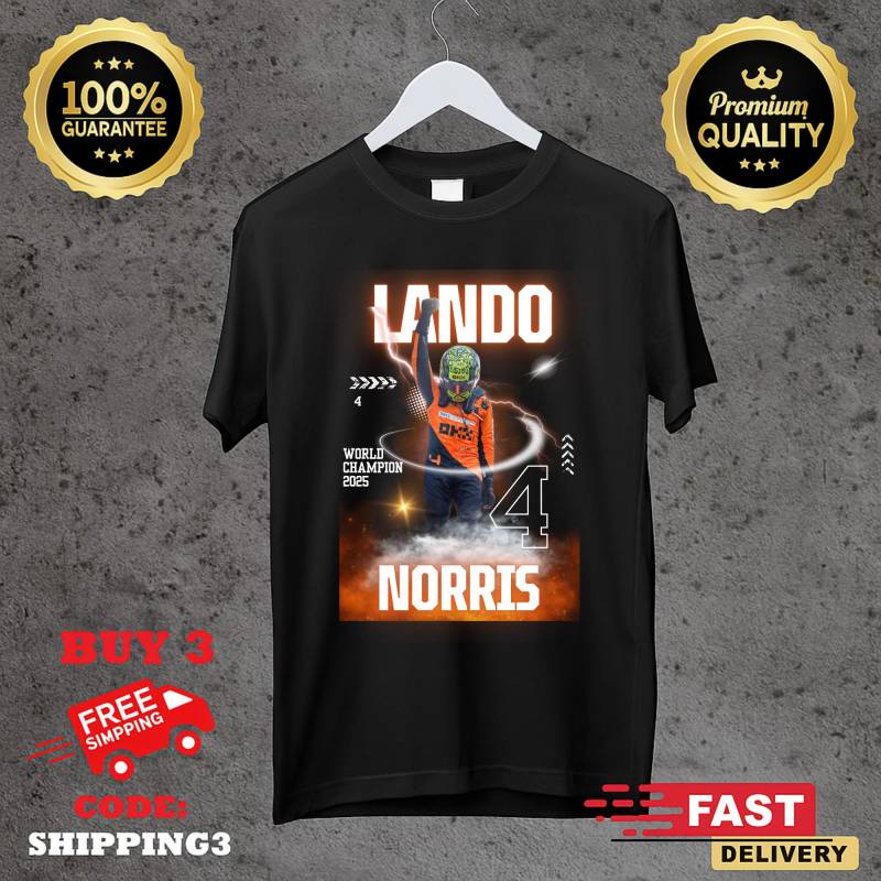 Lando Norris T-Shirt, Gift For Woman & Man Unisex World Champion 2025 T-Shirt, Motorsport Fan Apparel, For Fans von LuluDesignLab