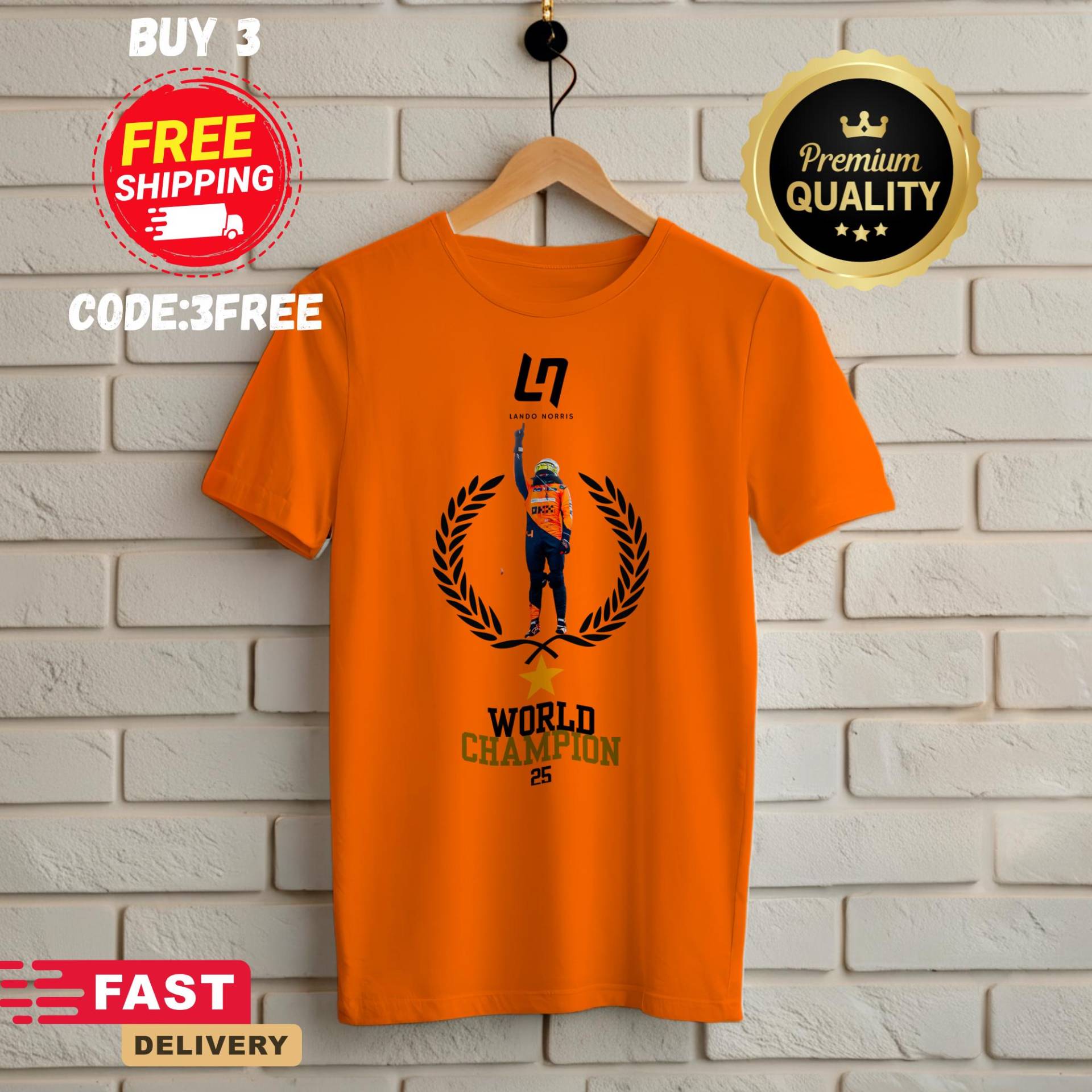 World Champion Lando Norris Shirt, T-Shirt Gift For Woman & Man Unisex T-Shirt, Motorsport Fan Apparel, For Fans von LuluDesignLab