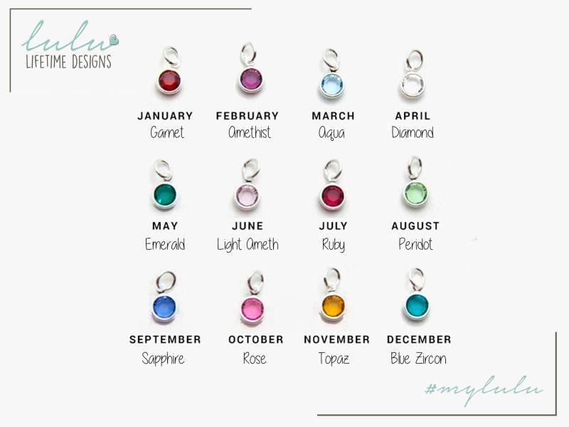 Swarovski Geburtsstein 6 Mm Versilbert Add-On - Personalisieren Sie Ihre Halskette von LuluLifetimeDesigns