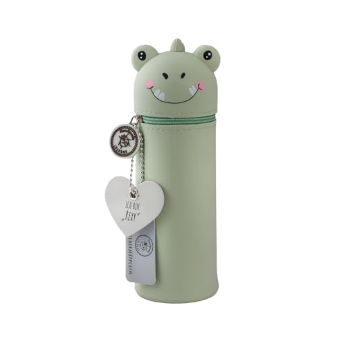 Lulubug Silikon Federmäppchen - Dino Rexy | Federtasche aus weichem Silikon für Stifte | Federmappe und Stiftehalter | Mäppchen Tiere, Schlampermäppchen von Lulubug