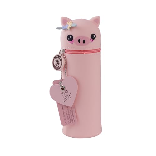 Lulubug Silikon Federmäppchen - Schweinchen Lucky | Federtasche aus weichem Silikon für Stifte | Federmappe und Stiftehalter | Mäppchen Tiere, Schlampermäppchen Lulubug Silikon Federmäppchen - Schweinchen Lucky | Federtasche aus weichem Silikon für Stifte | Federmappe und Stiftehalter | Mäppchen Tiere, Schlampermäppchen von Lulubug