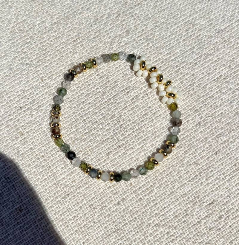 Luluetmoibrand ~ Frühling | Gänseblümchen-Armband Glasperlen Luluetmoibrand ~ Frühling | Gänseblümchen-Armband Glasperlen von LuluetmoiBrand