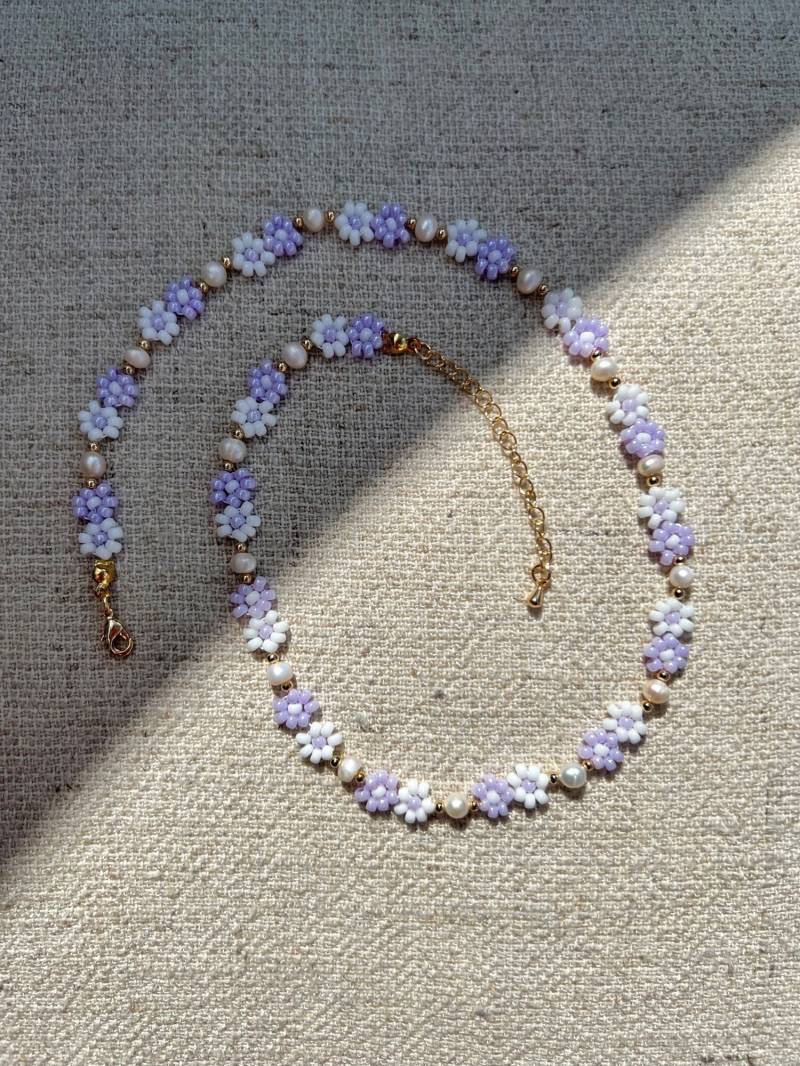 Luluetmoibrand ~ Margot | Gänseblümchen-Halskette Miyuki-Perlen Perlen Luluetmoibrand ~ Margot | Gänseblümchen-Halskette Miyuki-Perlen Perlen von LuluetmoiBrand