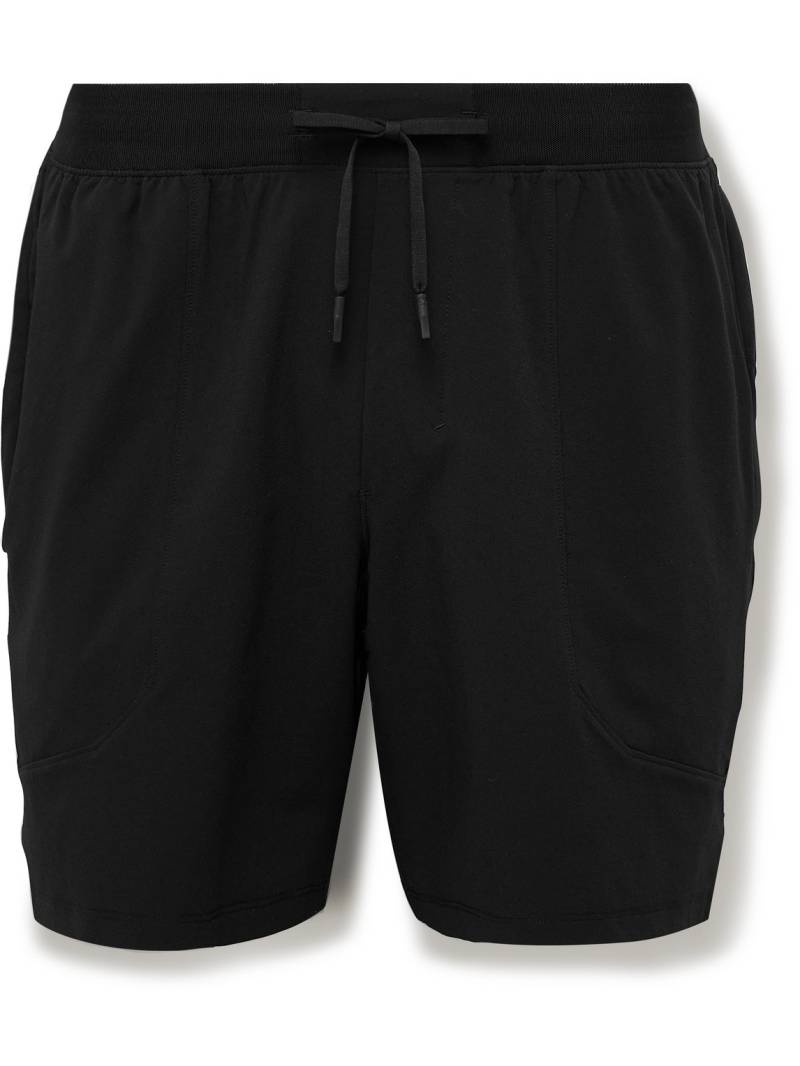 Lululemon - License to Train 7" Straight-Leg Stretch Recycled-Shell Drawstring Shorts - Men - Black - XL von Lululemon