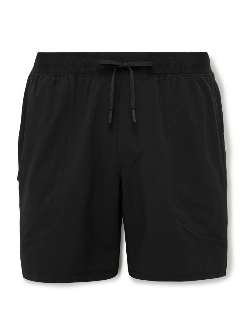 Lululemon - License to Train 7" Straight-Leg Stretch Recycled-Shell Drawstring Shorts - Men - Black - XXL von Lululemon