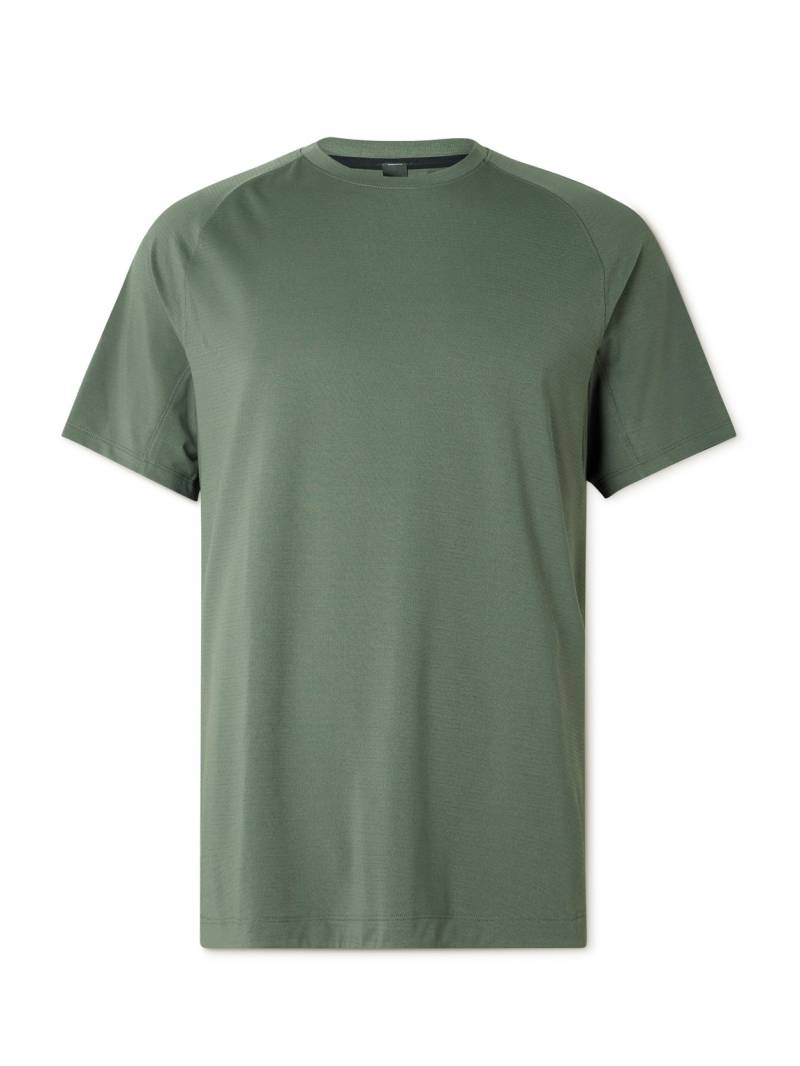 Lululemon - License to Train Striped Stretch Recycled-Jersey T-Shirt - Men - Green - S von Lululemon