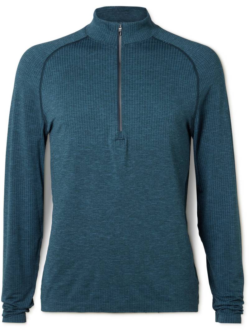 Lululemon - Metal Vent Tech 2.5 Slim-Fit Stretch-Jersey Half-Zip Top - Men - Blue - M von Lululemon