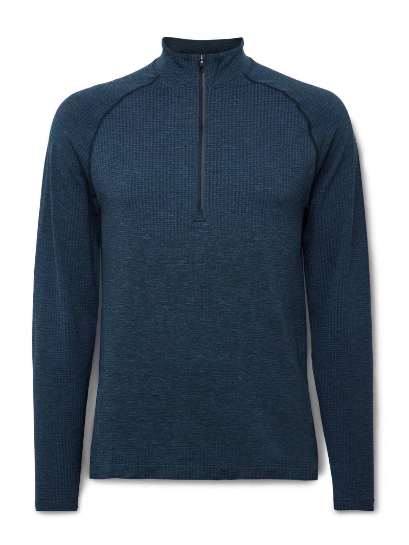 Lululemon - Metal Vent Tech Slim-Fit Stretch-Jersey Half-Zip Top - Men - Blue - M Lululemon - Metal Vent Tech Slim-Fit Stretch-Jersey Half-Zip Top - Men - Blue - M von Lululemon