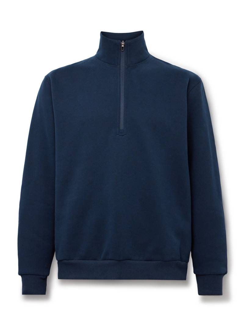 Lululemon - Steady State Cotton-Blend Jersey Half-Zip Sweatshirt - Men - Blue - XXL von Lululemon