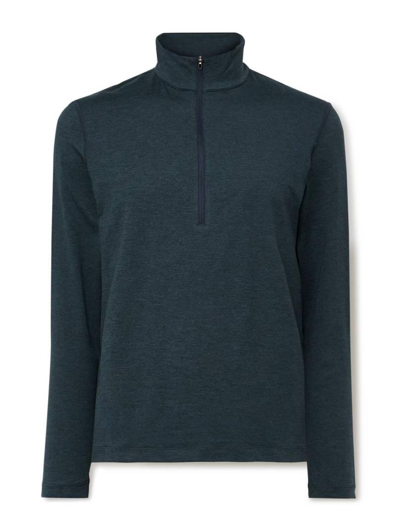 Lululemon - Stretch Recycled-Jersey Half-Zip Sweatshirt - Men - Blue - S von Lululemon