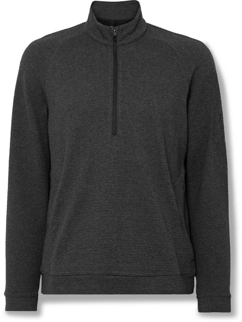Lululemon - Textured Cotton-Blend Jersey Half-Zip Sweater - Men - Black - XL von Lululemon