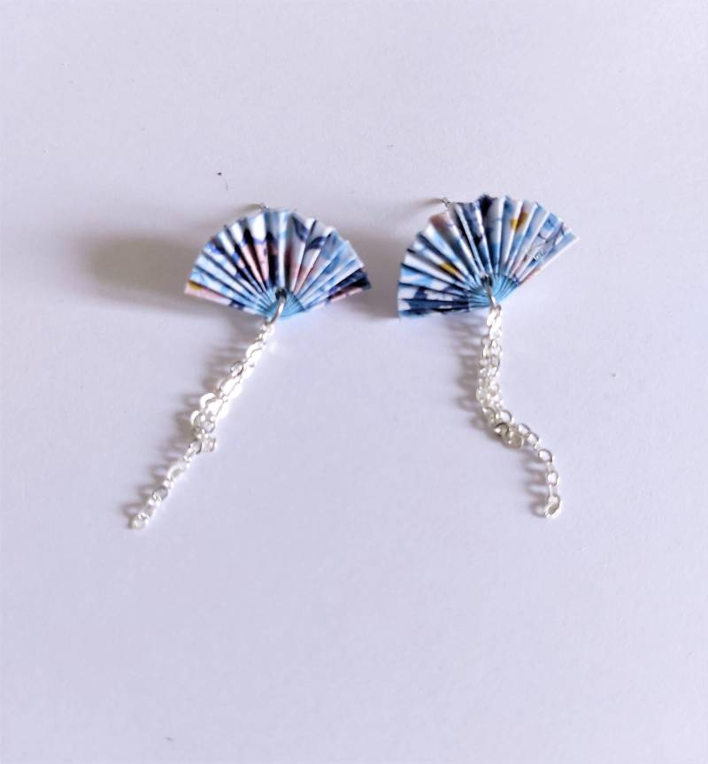 Origami Fächern Ohrrstecker Aus Papier Für Allen Anlass von Lululeoschmuck