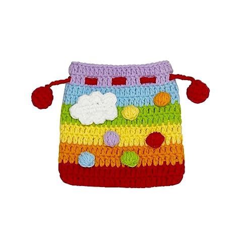 1 Stück, Münzbörsen, Gestrickte Tasche, Kleine Geldbörse, Münzbörse Kinder, Schillernd, Münzbeutel, Münzgeldbörse Für Damen, Kosmetiktasche, Tragbare, Für Id-Karte, Schlüssel, Headset, Lippenstift von Lulullaby