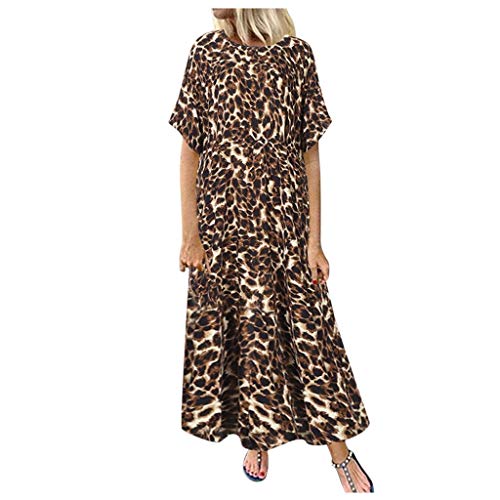 Lulupi Lang Kleid Damen Leoparden Sommerkleid Animal Print Kurzarm Maxikleid Retro Tierdruck Strandkleid Lose Rundhals Kleider Lulupi Lang Kleid Damen Leoparden Sommerkleid Animal Print Kurzarm Maxikleid Retro Tierdruck Strandkleid Lose Rundhals Kleider von Lulup
