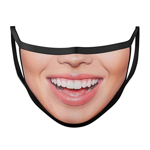 Lulupi Mundschutz Multifunktionstuch 3D Druck Bandana Maske Waschbar Baumwolle Stoffmaske Atmungsaktiv Staubdicht Mund-Nasen Bedeckung Lustig Motiv Halstuch Schals Herren Damen von Lulup