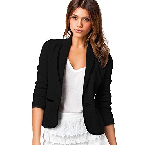 Lulupi Blazer Kurze Jacke Damen Cardigan, Langarmshirts Anzugjacke Frauen Bolero Festlich Übergangsjacke Business Büro Mantel Schulterjacke Größe S-6XL von Lulupi