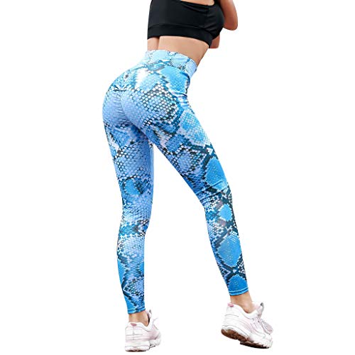 Lulupi Damen Leggings Snake Print Sporthose Highwaist Push-up Sportleggins Tights Lange Blickdicht Yogahose Fitnesshose Bunte Laufhose Trainingshose von Lulupi