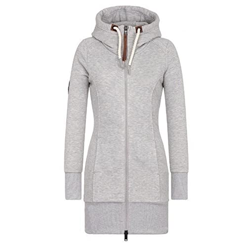 Lulupi Kapuzenpullover Damen Long Hoodie Rollkragen Pullover Warme Winterpullover Langarm Einfarbige Casual Pulli Hooded Sweatshirt Mantel Outwear von Lulupi