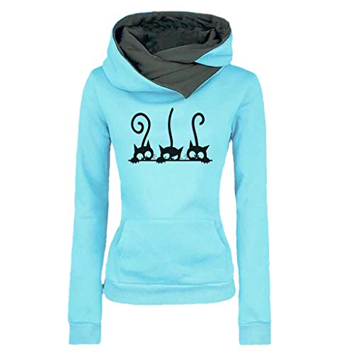 Lulupi Kapuzenpullover Damen Rollkragen Pullover Frauen Mädchen Cowl Neck Sweatshirt Kapuzenpulli Warm Slim Winterpullover Hoodie mit Kragen von Lulupi