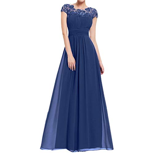 Lulupi Spitzenkleid Damen, Kurzarm Abendkleider Cocktailkleid Brautjungfernkleider für Hochzeit Kurzes Maxikleid von Lulupi