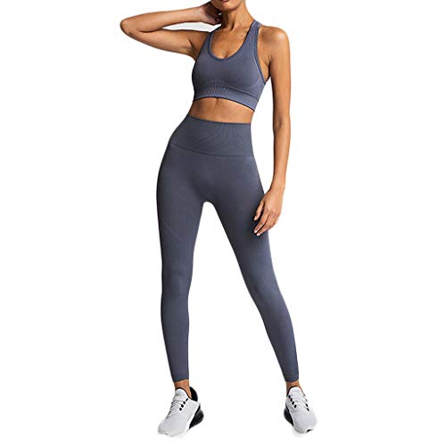 Lulupi Sport Anzug Damen Trainingsanzug BH + Leggings Set für Yoga Tanzen Fitness Gym Racerback Sportanzug Sport Bekleidungsset von Lulupi