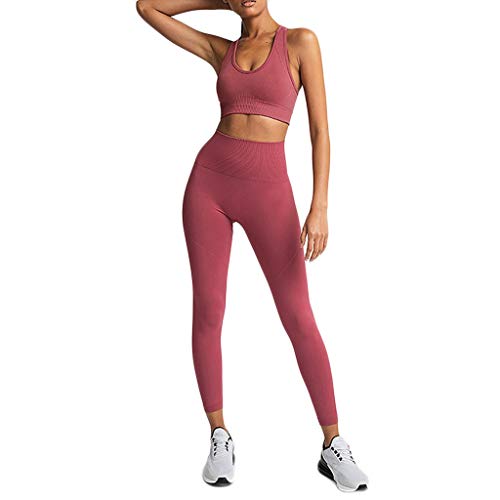 Lulupi Sport Anzug Damen Trainingsanzug BH + Leggings Set für Yoga Tanzen Fitness Gym Racerback Sportanzug Sport Bekleidungsset von Lulupi