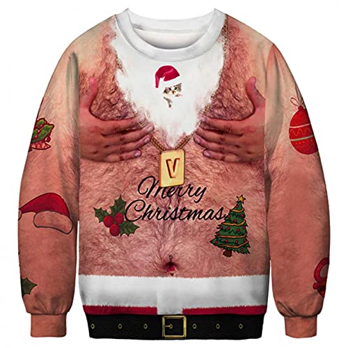 Lulupi Weihnachtlicher Kapuzenpullover Damen Weihnachtlich Oversize Pullover mit Schneeflocken Muster Rentier Motiv Hoodie Casual Sweatshirt Lange Ärmel T-Shirt von Lulupi