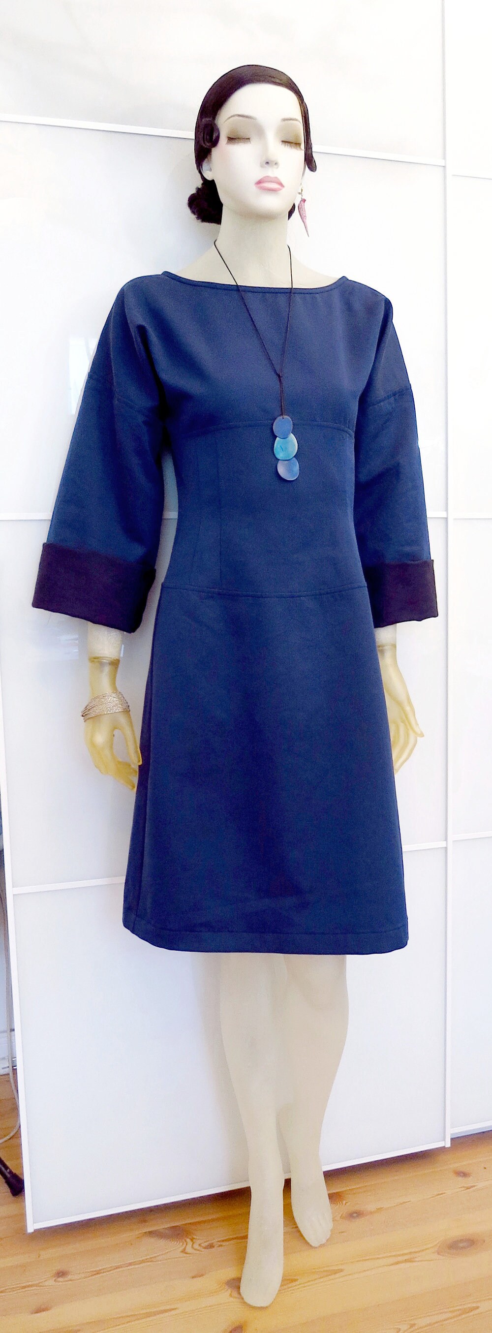 Blaues Kleid Tayuya Aus Baumwolle von Lumapoli