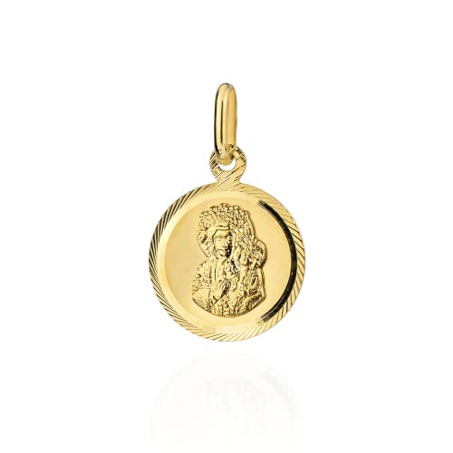 Anhänger Heilige Jungfrau Maria Gold Gelbgold 585 14K Goldanhänger Kettenanhänger Gottesmutter Medaille Medaillon Kreis Damen Mädchen Jungen Kinder von Lumari Gold