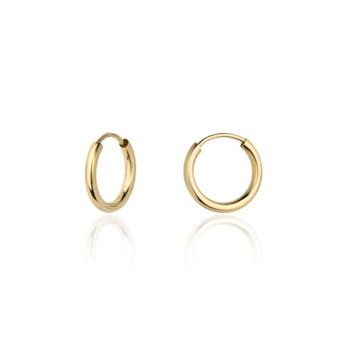 Damen Ohrringe 333 8k Gold Gelbgold Creolen Hoops 18x18mm von Lumari Gold